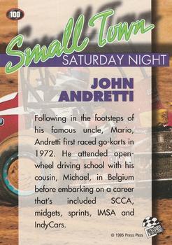 1995 Press Pass - Red Hot #100 John Andretti Back