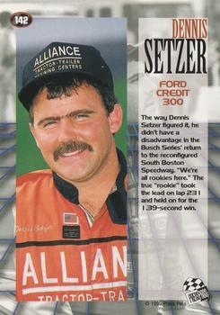 1995 Press Pass - Red Hot #142 Dennis Setzer Back