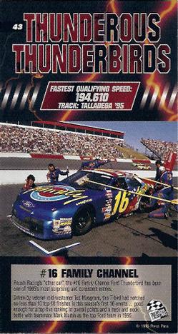 1995 Press Pass Optima XL - Red Hot #43 Ted Musgrave's Car Back
