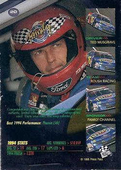 1995 Press Pass VIP - Autographs #20 Ted Musgrave Back