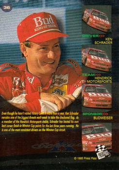 1995 Press Pass VIP - Red Hot #36 Ken Schrader Back