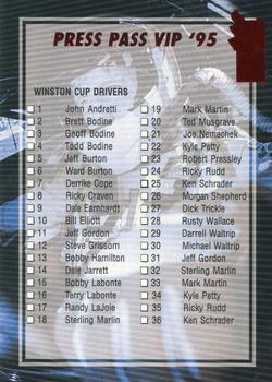 1995 Press Pass VIP - Red Hot #64 Checklist Front