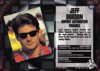 1995 Press Pass VIP - Red Hot #61 Jeff Gordon's Truck Back