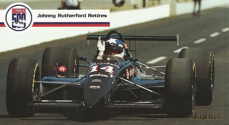 1995 SkyBox Indy 500 #16 Johnny Rutherford Retires Front