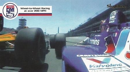 1995 SkyBox Indy 500 #63 Wheel-to-Wheel Racing at over 200 MPH Front
