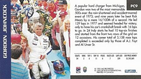 1995 SkyBox Indy 500 - Past Champs #PC9 Gordon Johncock Back