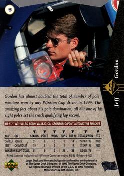 1995 SP - Die Cuts #56 Jeff Gordon Back