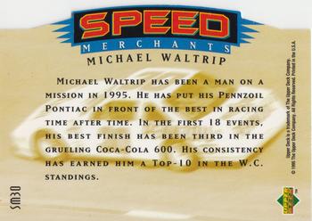 1995 SP - Speed Merchants Die Cuts #SM30 Michael Waltrip Back