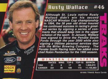 1995 Traks - First Run #46 Rusty Wallace Back