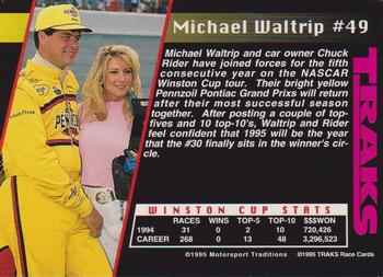 1995 Traks - First Run #49 Michael Waltrip Back