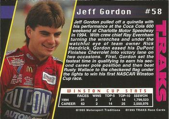 1995 Traks - First Run #58 Jeff Gordon Back