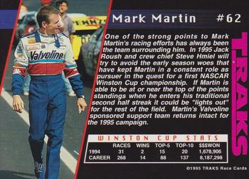 1995 Traks - First Run #62 Mark Martin Back