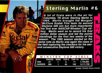 1995 Traks - First Run #6 Sterling Marlin Back