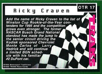 1995 Traks - On the Rise First Run #OTR 17 Ricky Craven Back