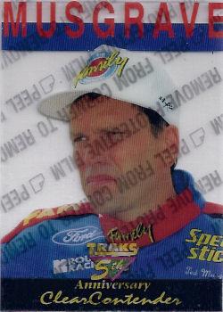 1995 Traks 5th Anniversary - Clear Contenders #C5 Ted Musgrave Front