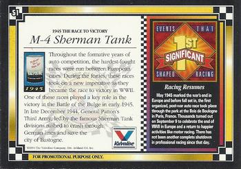 1995 Traks Valvoline #51 M-4 Sherman Tank Back