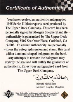 1995 Upper Deck - Autographs #NNO Morgan Shepherd Back