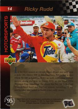 1995 Upper Deck - Gold Signature / Electric Gold #14 Ricky Rudd Back