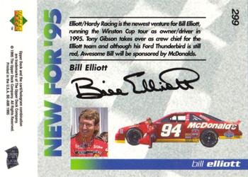 1995 Upper Deck - Gold Signature / Electric Gold #299 Bill Elliott Back