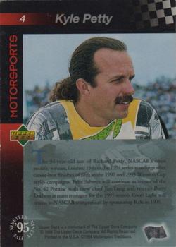 1995 Upper Deck - Silver Signature / Electric Silver #4 Kyle Petty Back
