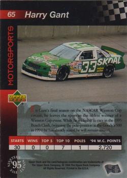 1995 Upper Deck - Silver Signature / Electric Silver #65 Harry Gant Back