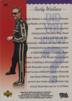 1995 Upper Deck - Silver Signature / Electric Silver #161 Rusty Wallace Back