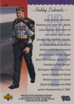 1995 Upper Deck - Silver Signature / Electric Silver #171 Bobby Labonte Back