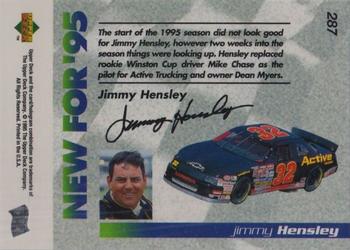 1995 Upper Deck - Silver Signature / Electric Silver #287 Jimmy Hensley Back