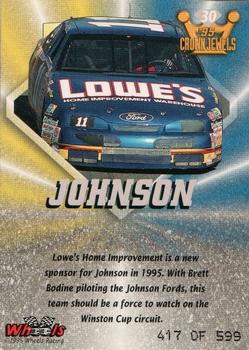 1995 Wheels Crown Jewels - Diamond #30 Junior Johnson Back