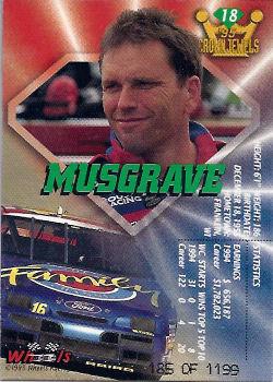 1995 Wheels Crown Jewels - Emerald #18 Ted Musgrave Back