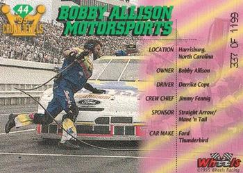 1995 Wheels Crown Jewels - Emerald #44 Bobby Allison Motorsports Back