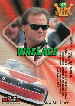 1995 Wheels Crown Jewels - Emerald #58 Kenny Wallace Back