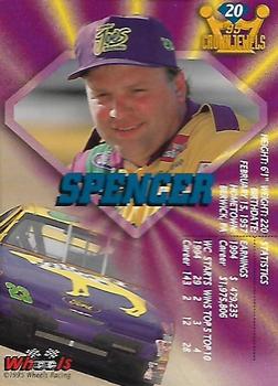 1995 Wheels Crown Jewels - Sapphire #20 Jimmy Spencer Back
