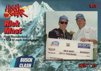 1995 Wheels High Gear - Busch Clash #BC9 Rick Mast Back