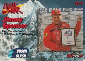 1995 Wheels High Gear - Busch Clash #BC11 Jimmy Spencer Back
