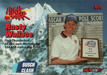 1995 Wheels High Gear - Busch Clash Gold #BC6 Rusty Wallace Back