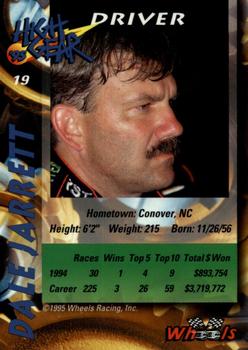 1995 Wheels High Gear - Day One Gold #19 Dale Jarrett Back