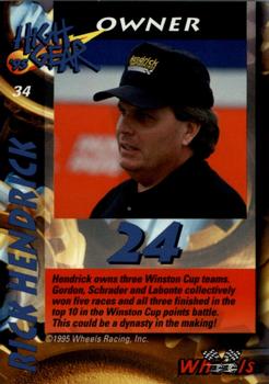 1995 Wheels High Gear - Day One Gold #34 Rick Hendrick Back
