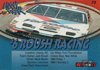 1995 Wheels High Gear - Day One Gold #73 #6 Roush Racing Back