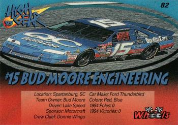1995 Wheels High Gear - Day One Gold #82 #15 Bud Moore Engineering Back