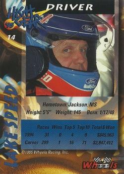 1995 Wheels High Gear - Gold #14 Lake Speed Back