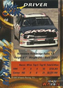 1995 Wheels High Gear - Gold #16 Rick Mast Back