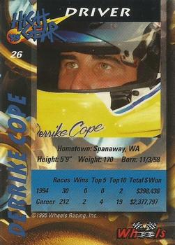 1995 Wheels High Gear - Gold #26 Derrike Cope Back