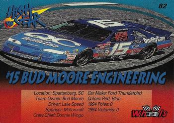 1995 Wheels High Gear - Gold #82 #15 Bud Moore Engineering Back
