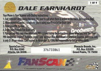 1996 Action Packed Credentials - Fan Scan #1 Dale Earnhardt Back