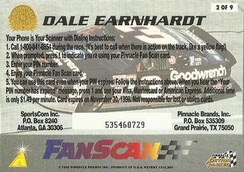 1996 Action Packed Credentials - Fan Scan #2 Dale Earnhardt's Car Back