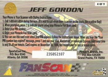 1996 Action Packed Credentials - Fan Scan #4 Jeff Gordon Back