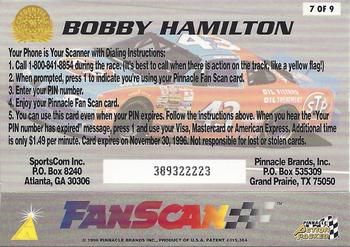 1996 Action Packed Credentials - Fan Scan #7 Bobby Hamilton Back