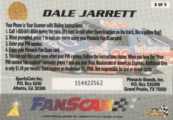 1996 Action Packed Credentials - Fan Scan #8 Dale Jarrett Back