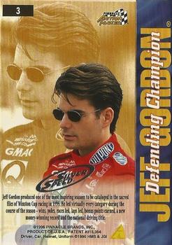 1996 Action Packed Credentials - Silver Speed #3 Jeff Gordon Back